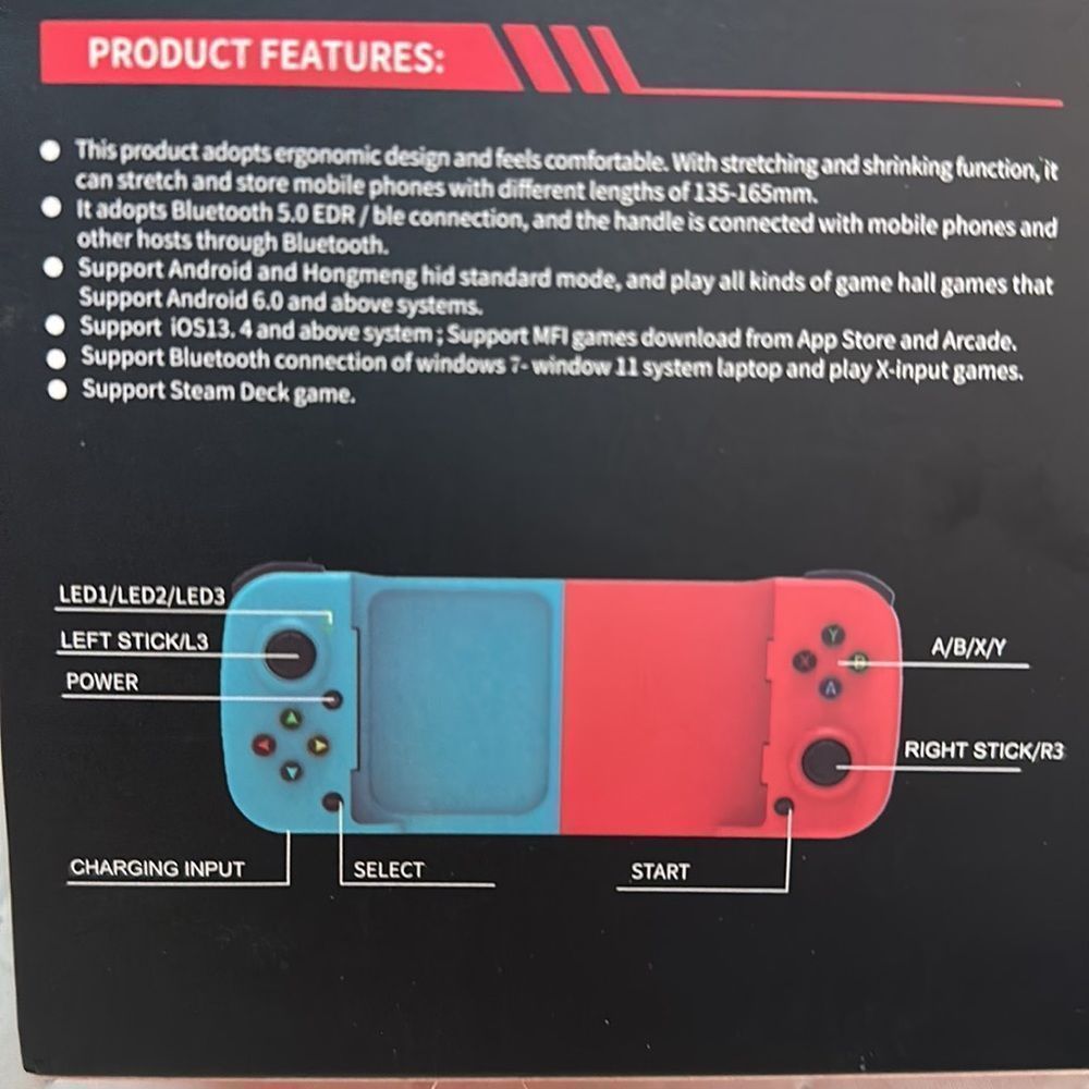 iOS/Android Bluetooth Controller for Smartphones, PS4/5 Remote Play, Emulators - Picture 13 of 13
